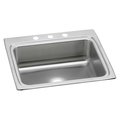 Elkay Gourmet Stainless Steel 25 X 22 X 8-1/8 Single Bowl Top Mount Sink LRQ25223